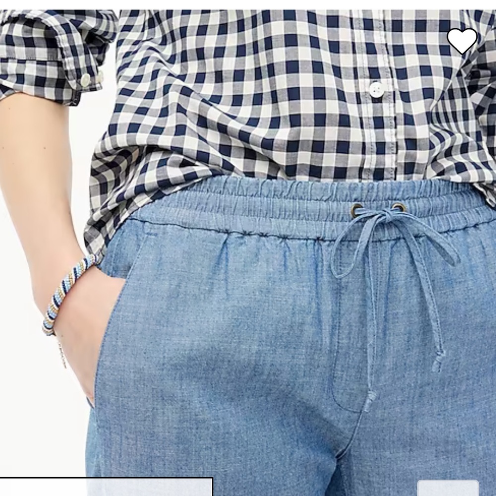 J. Crew Chambray Drawstring Pants - image 2